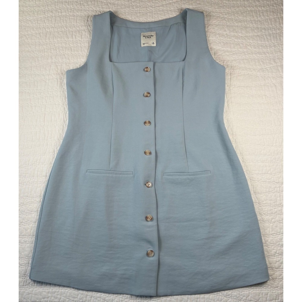 Abercrombie & Fitch Mara Tailored Vest Mini Dress Square Neck XL Mod Minimalist